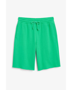High-waist Sweat Shorts Bright Green