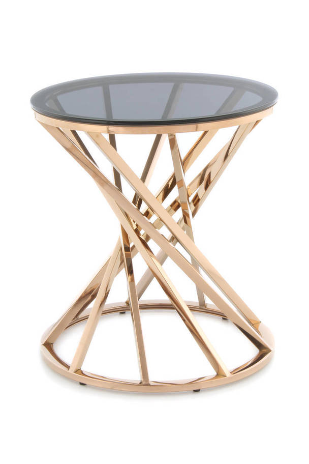 360Living Sidetable Wesley 125 Grey / Roségold