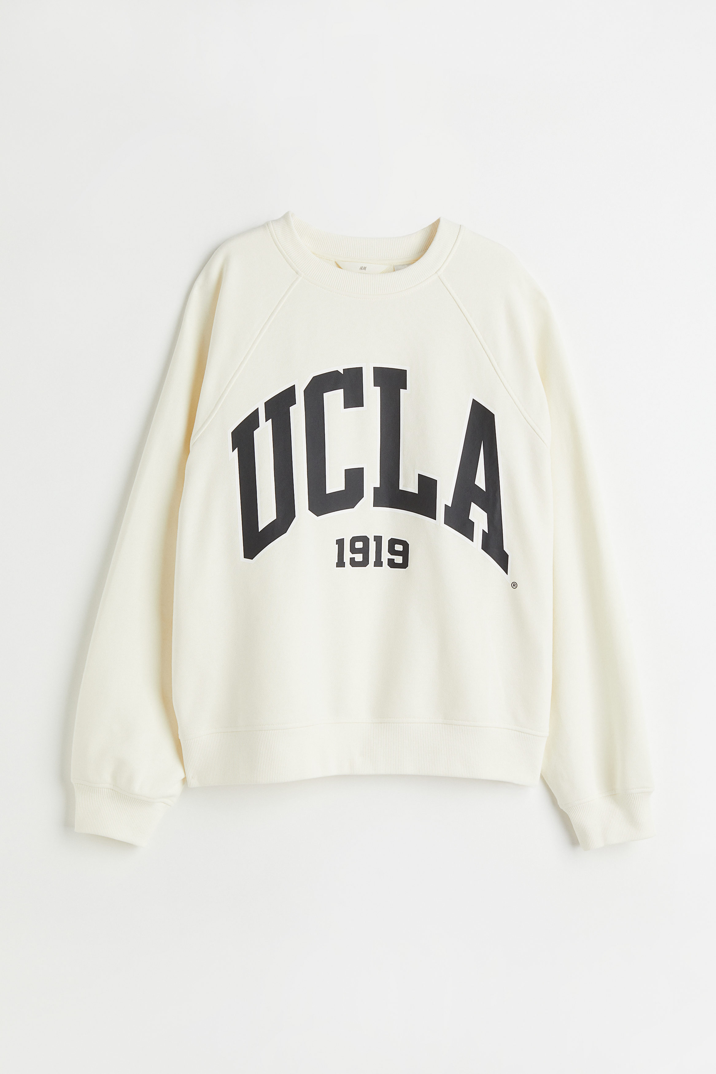 Billede af H&M Sweatshirt Med Motiv Creme/ucla, Hoodies & Sweatshirts. Farve: Cream/ucla I størrelse XXL