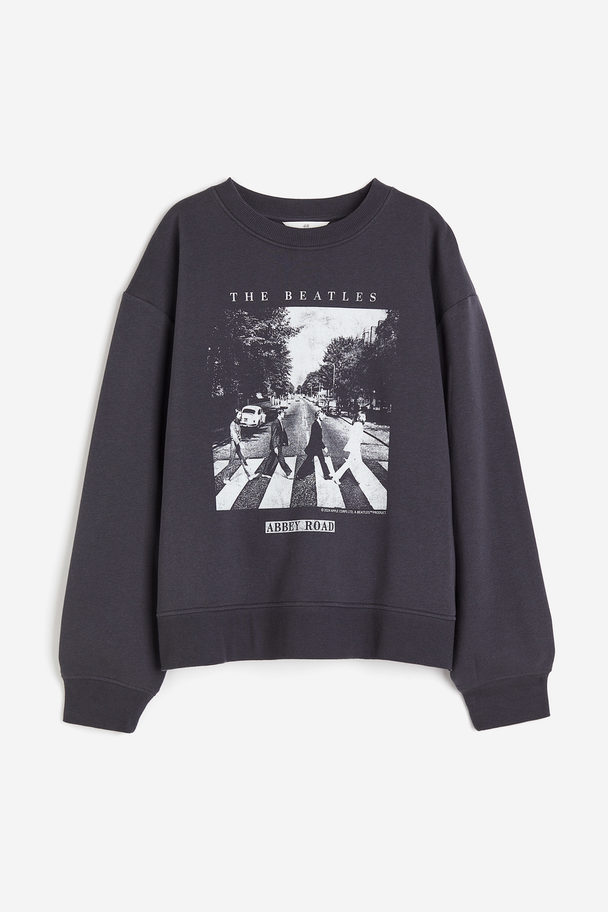 H&M Sweatshirt mit Motiv Dunkelgrau/The Beatles