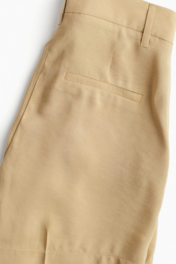 H&M Modal-blend Bermuda Shorts Beige