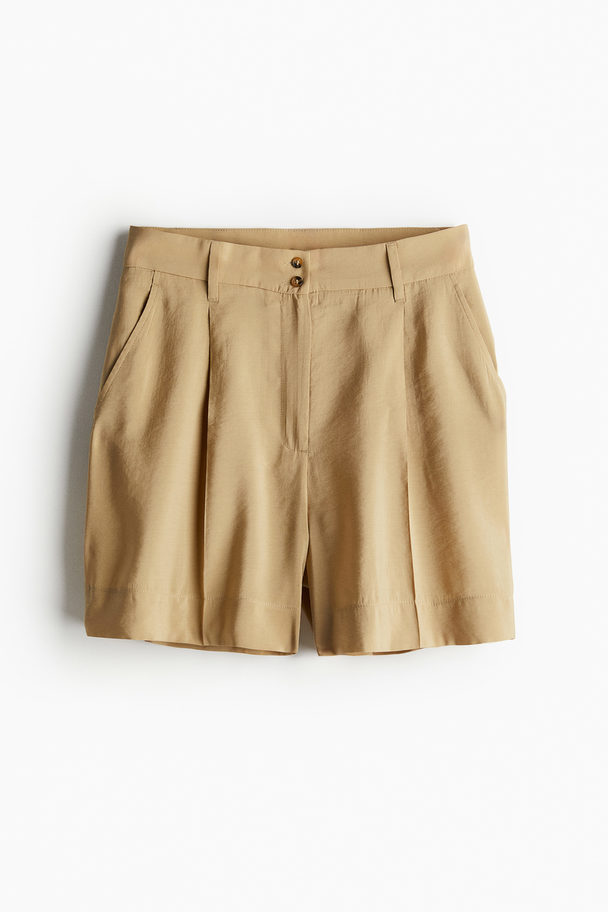 H&M Modal-blend Bermuda Shorts Beige