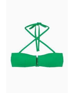 Halterneck Bandeau Bikini Top Bright Green