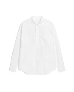 Afslappet Oxford-skjorte Hvid