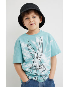 Printed T-shirt Turquoise/looney Tunes