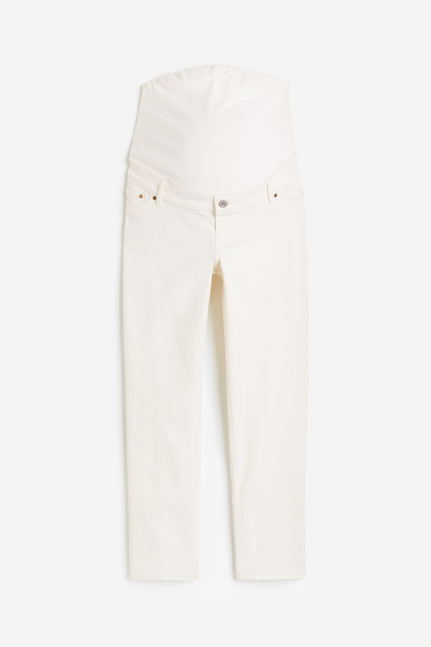 H&M Mama Straight Ankle Jeans Hvid