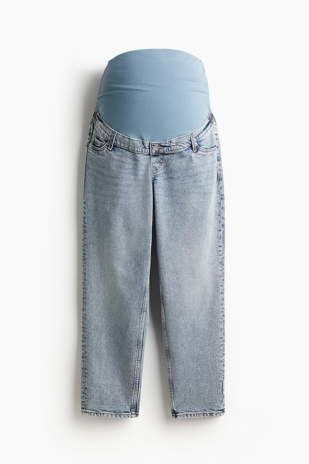 H&M Mama Straight Ankle Jeans Ljus Denimblå