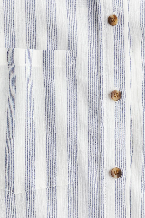 H&M Cotton Shirt White/striped