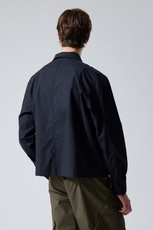 Weekday Milan Workwearskjorte Med Avslappet Passform Mørkeblå