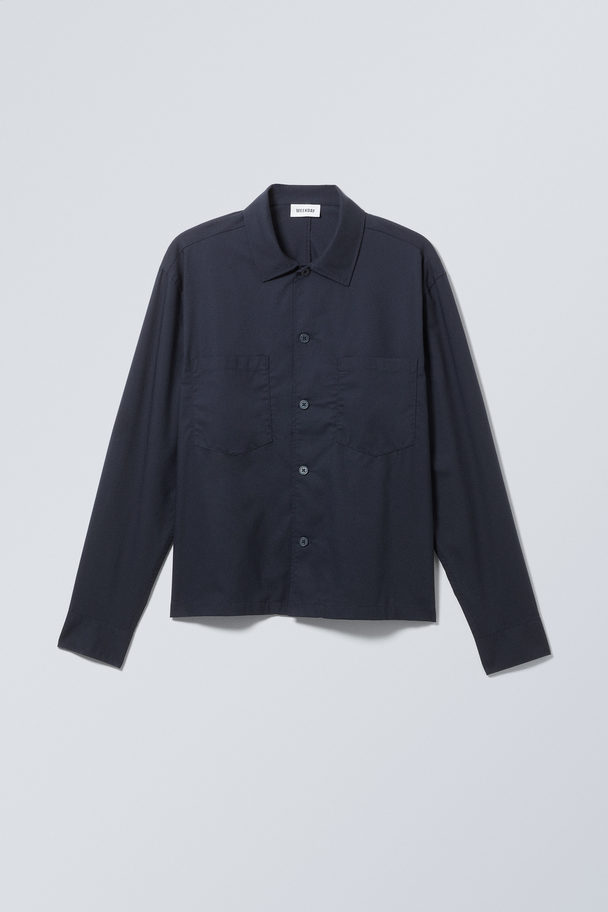 Weekday Milan Afslappet Workwear-skjorte Mørkeblå