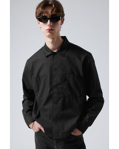 Milan Ruimvallend Workwear Overhemd Zwart