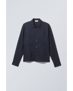Milan Workwearskjorte Med Avslappet Passform Mørkeblå