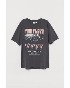 T-Shirt mit Druck Dunkelgrau/Pink Floyd