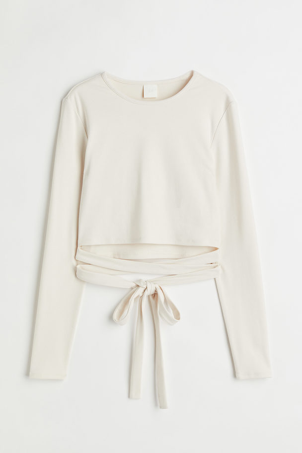 H&M Tie-detail Cropped Top White