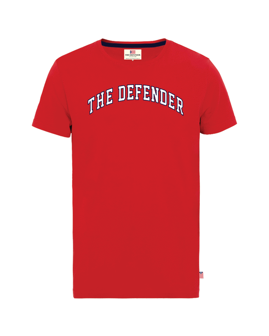 The Defender Red T-shirt With Appliqué On The Front