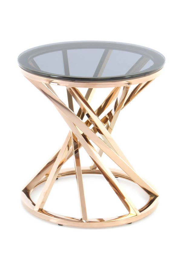 360Living Sidetable Wesley 225 Grey / Roségold