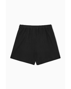 Bouclé Shorts Black