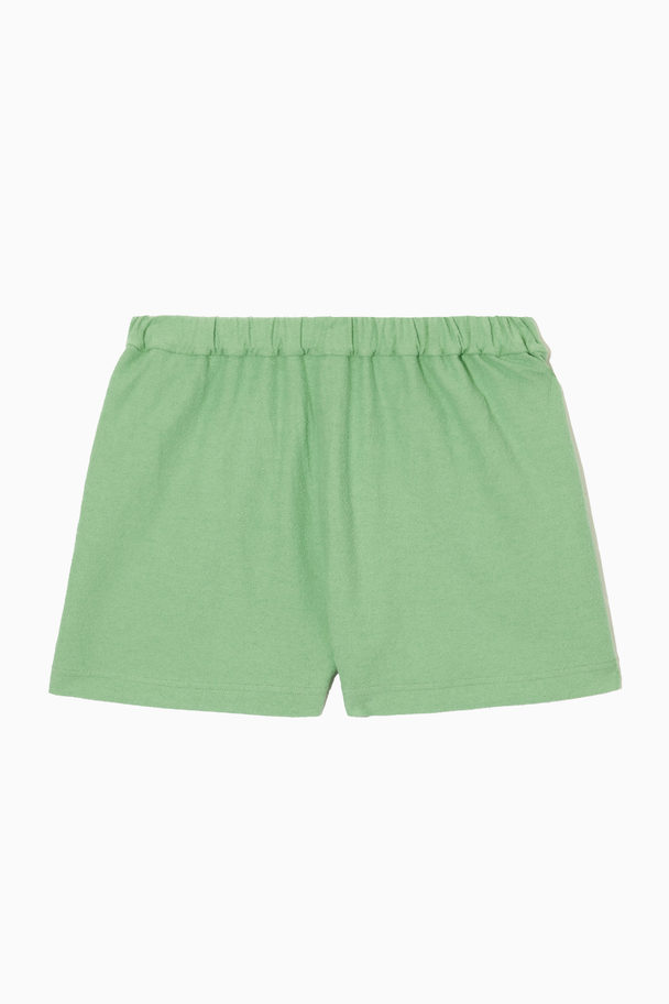 COS Bouclé Shorts Light Green