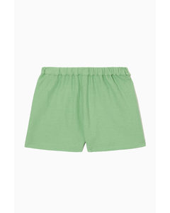Bouclé Shorts Light Green