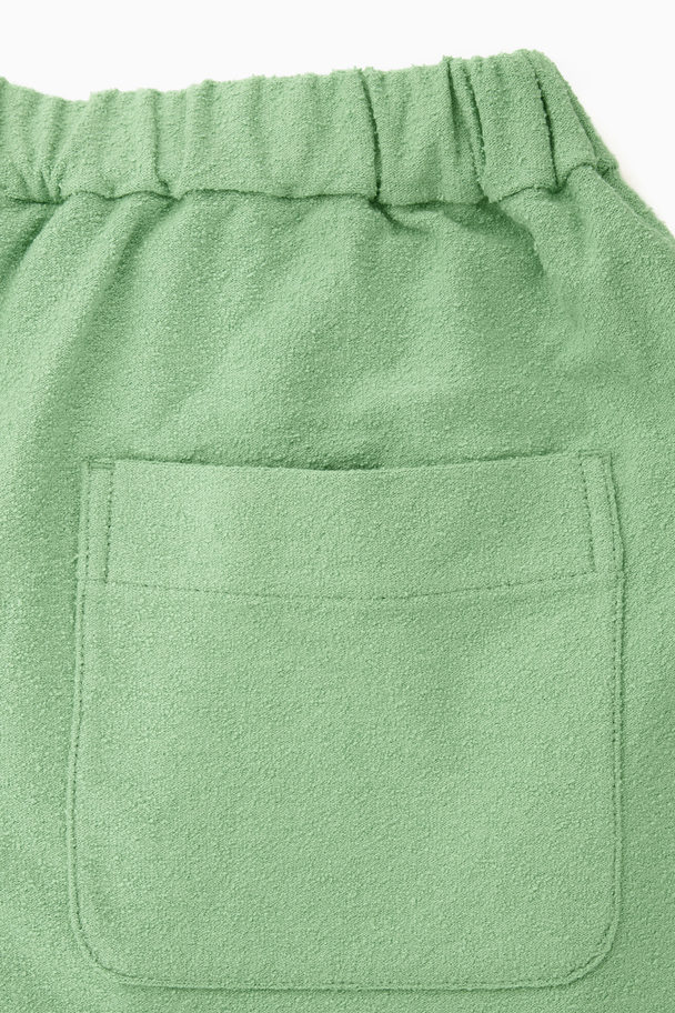 COS Bouclé Shorts Light Green