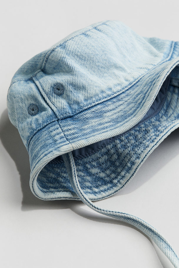H&M Bucket Hat aus Denim Helles Denimblau