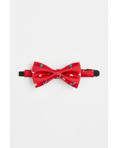Bow Tie Red/christmas Motif