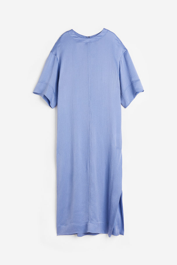 H&M Maxi-jurk Van Zijdemix Blauw