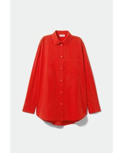 Perfect Shirt Poplin Bright Red
