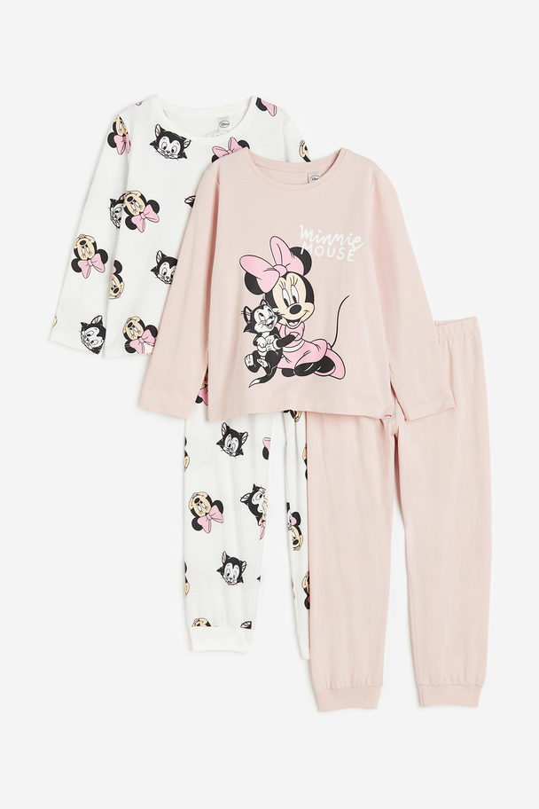 H&M 2-pack Pyjamas Med Tryck Ljusrosa/mimmi Pigg