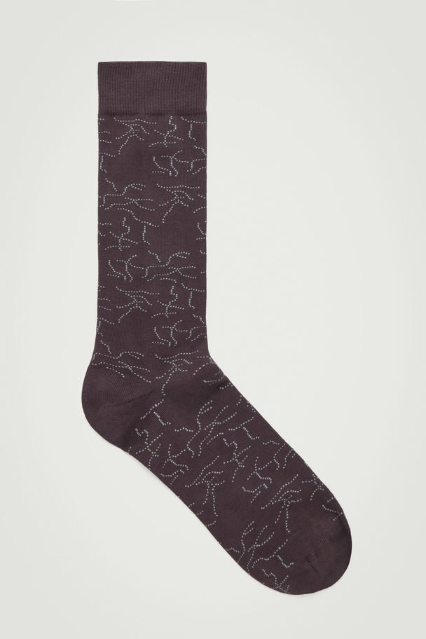 COS Printed Socks Brown / Printed