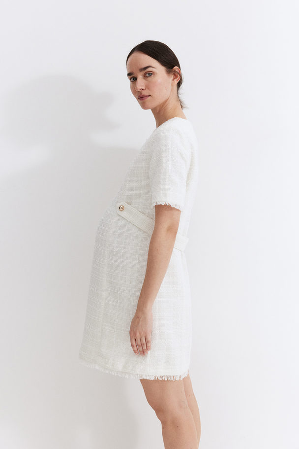 H&M Mama Bouclé Dress White