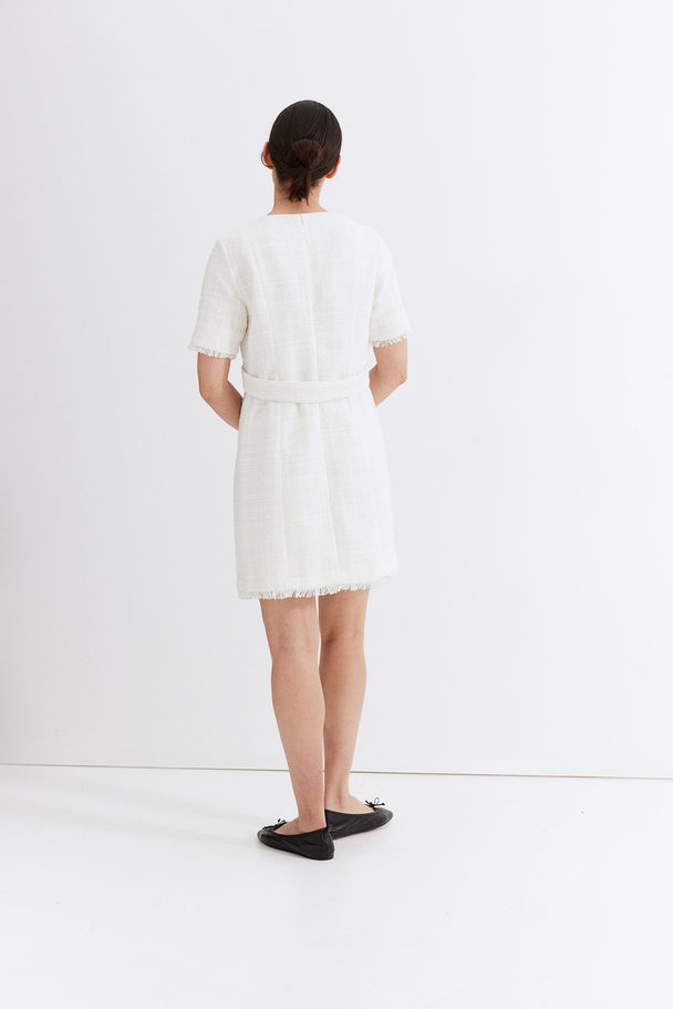 H&M Mama Bouclé Dress White