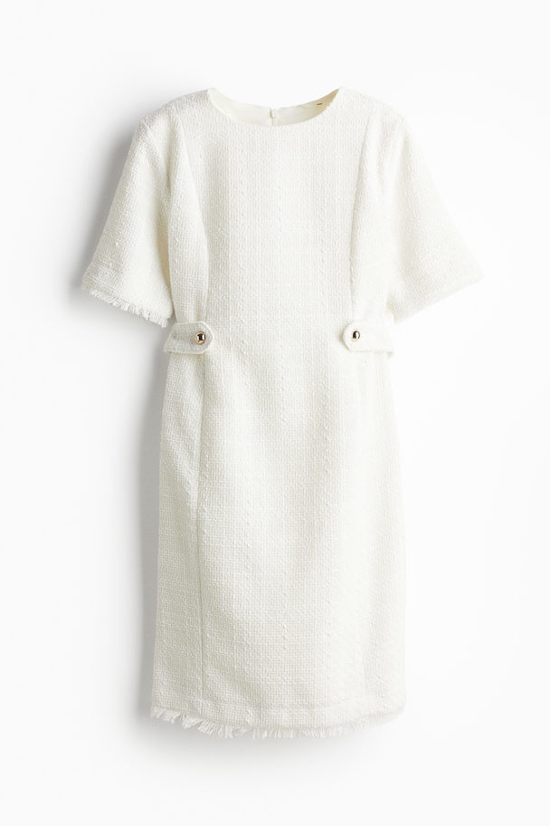 H&M Mama Bouclé Dress White