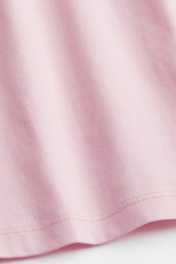 H&M Cotton Bodycon Dress Light Pink