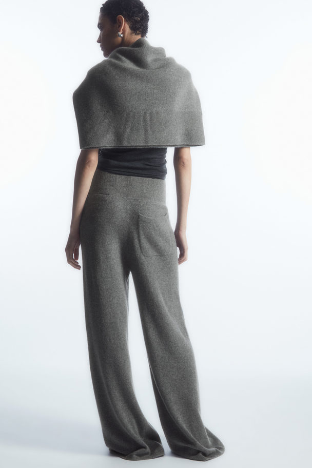 COS Wide-leg Pure Cashmere Trousers Grey