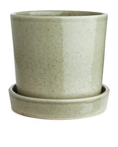 Terracotta Flower Pot 18 Cm Light Green