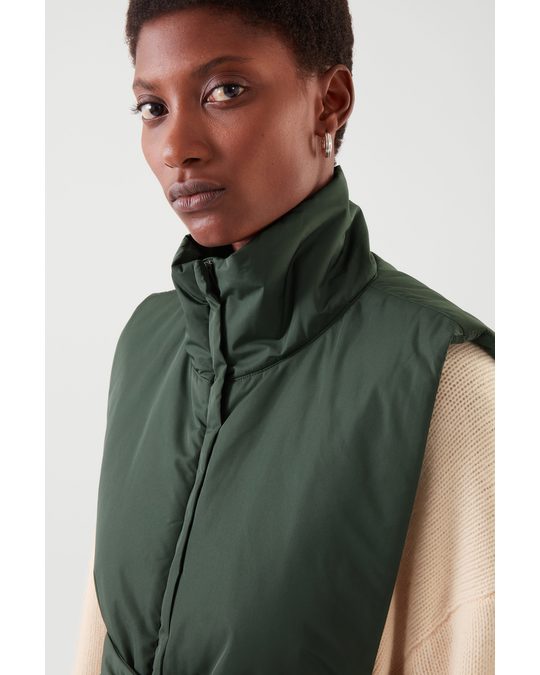 COS High-neck Padded Vest Green