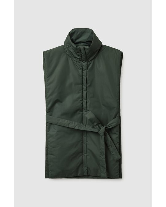 COS High-neck Padded Vest Green