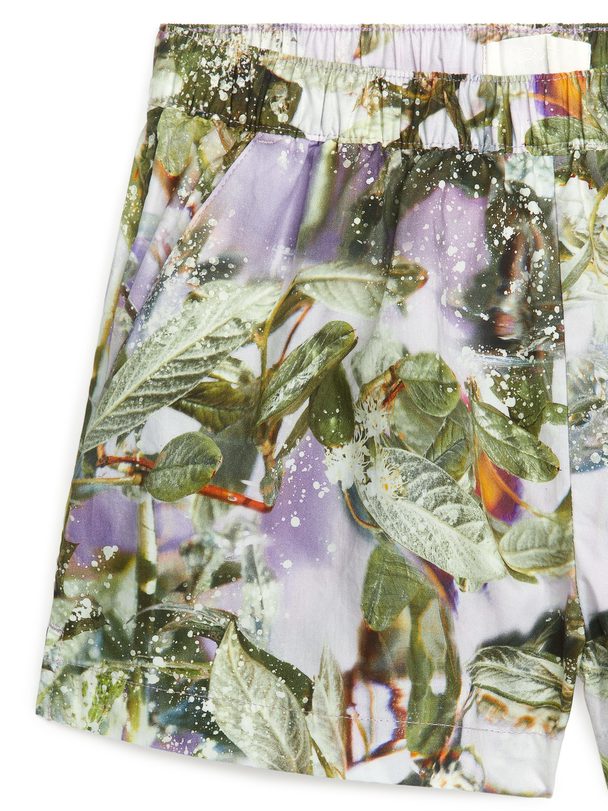 Arket Slow Flowers Printed Shorts Lilac/floral