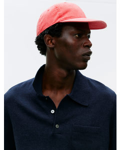 Washed Cotton Cap Washed Red