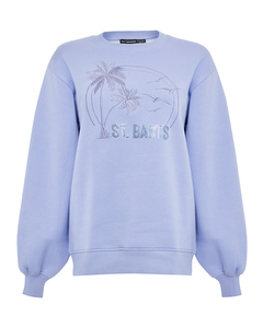 St Barts Embroidered Crew Neck Sweater Pullover