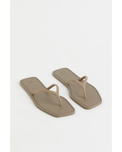 Teenslippers Taupe
