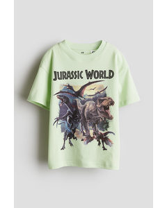 T-shirt Med Tryck Ljusgrön/jurassic World