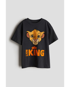 Printed T-shirt Dark Grey/the Lion King