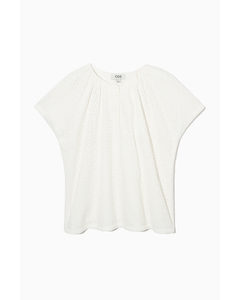 Loose-fit Broderie Anglaise Top White