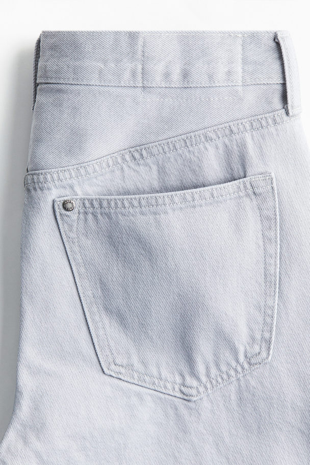 H&M Straight Regular Jeans Light Grey