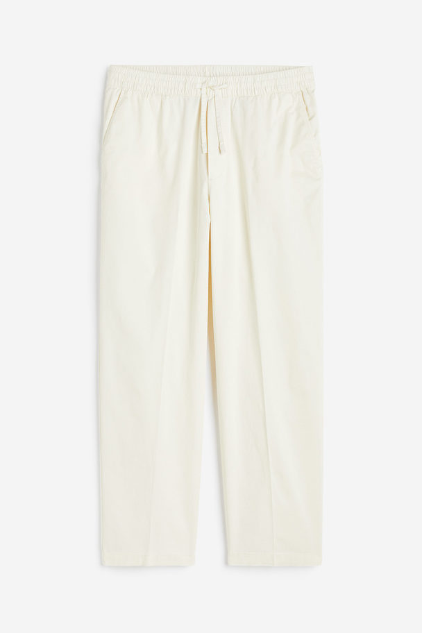 H&M Pull-on-Chino Relaxed Fit Weiß