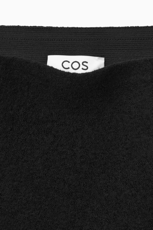 COS Flared Merino Wool Maxi Skirt Black