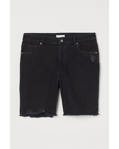 H&amp;M+ Bermuda-Jeansshorts Schwarz/Washed out