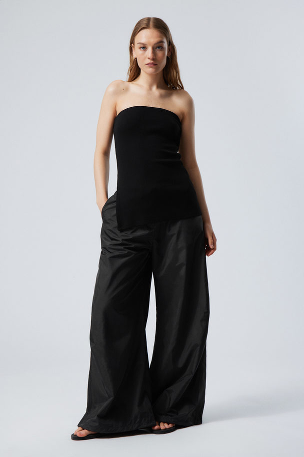 Weekday Leish Parachute Trousers Svart